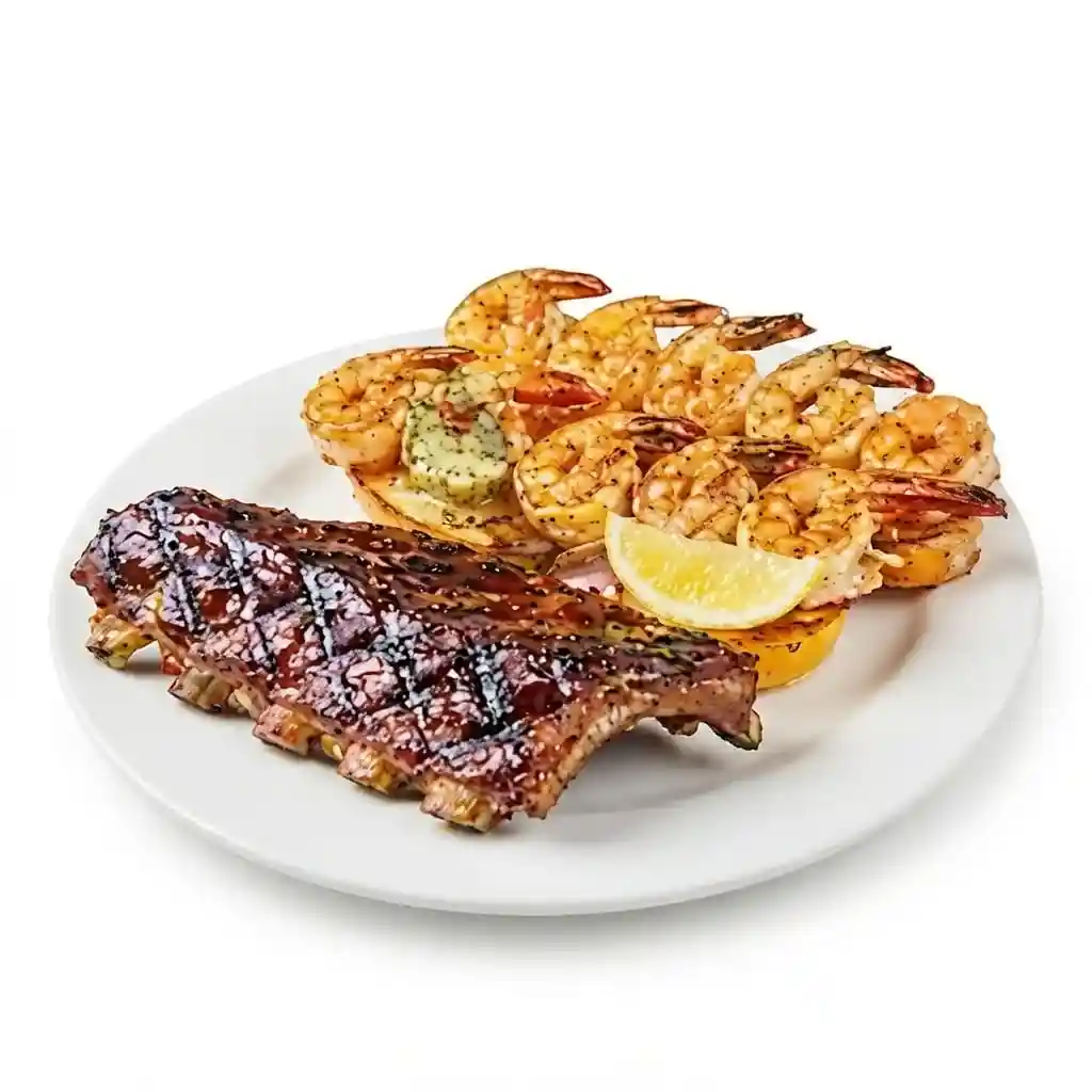 Award‑Winning Baby Back Ribs with Grilled Shrimp 1